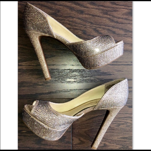 JESSICA SIMPSON RHINESTONE PEEP TOE - Picture 4 of 5